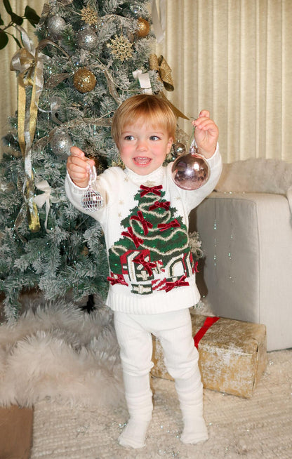 Little Fireside Sweater ~ Christmas Tree Knit
