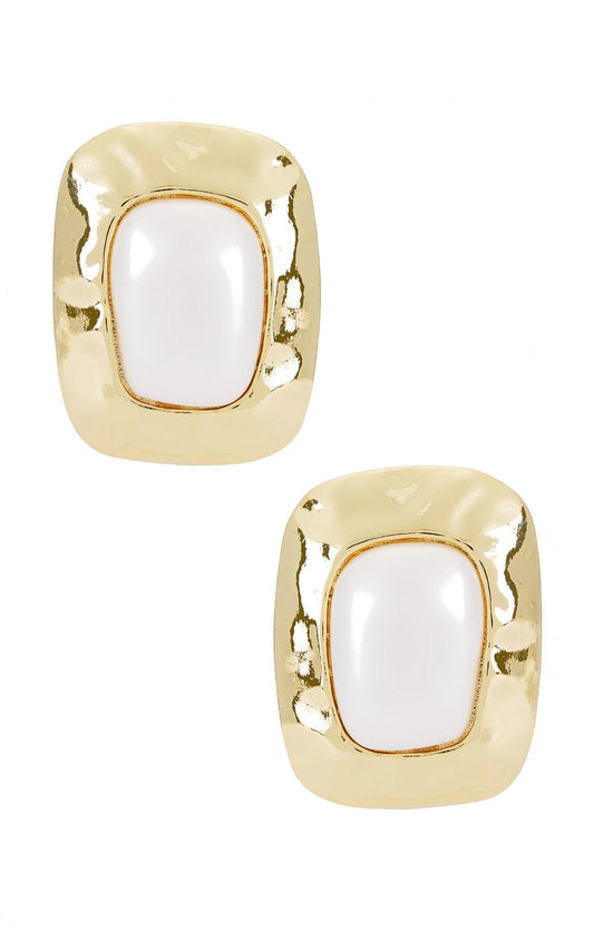 Petit Moments Giovana Earrings ~ Pearl/Gold