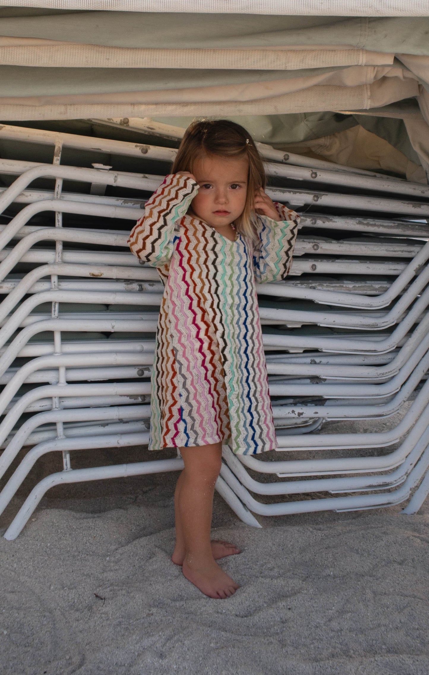 Little Vacay Coverup ~ Rainbow Zigzag Crochet