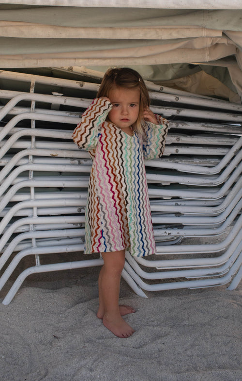 Little Vacay Coverup ~ Rainbow Zigzag Crochet