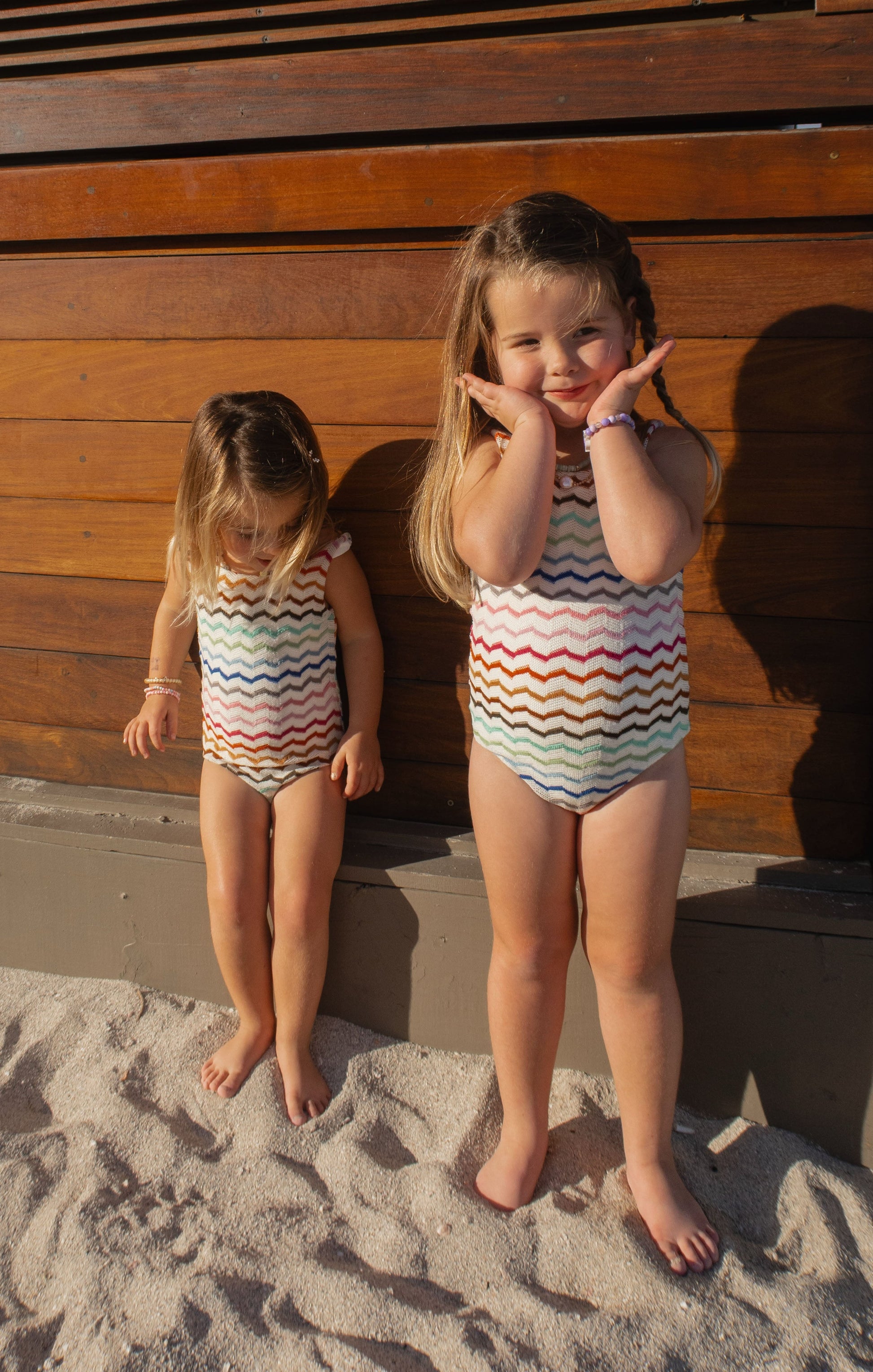 Lil Babe One Piece ~ Rainbow Zigzag Crochet