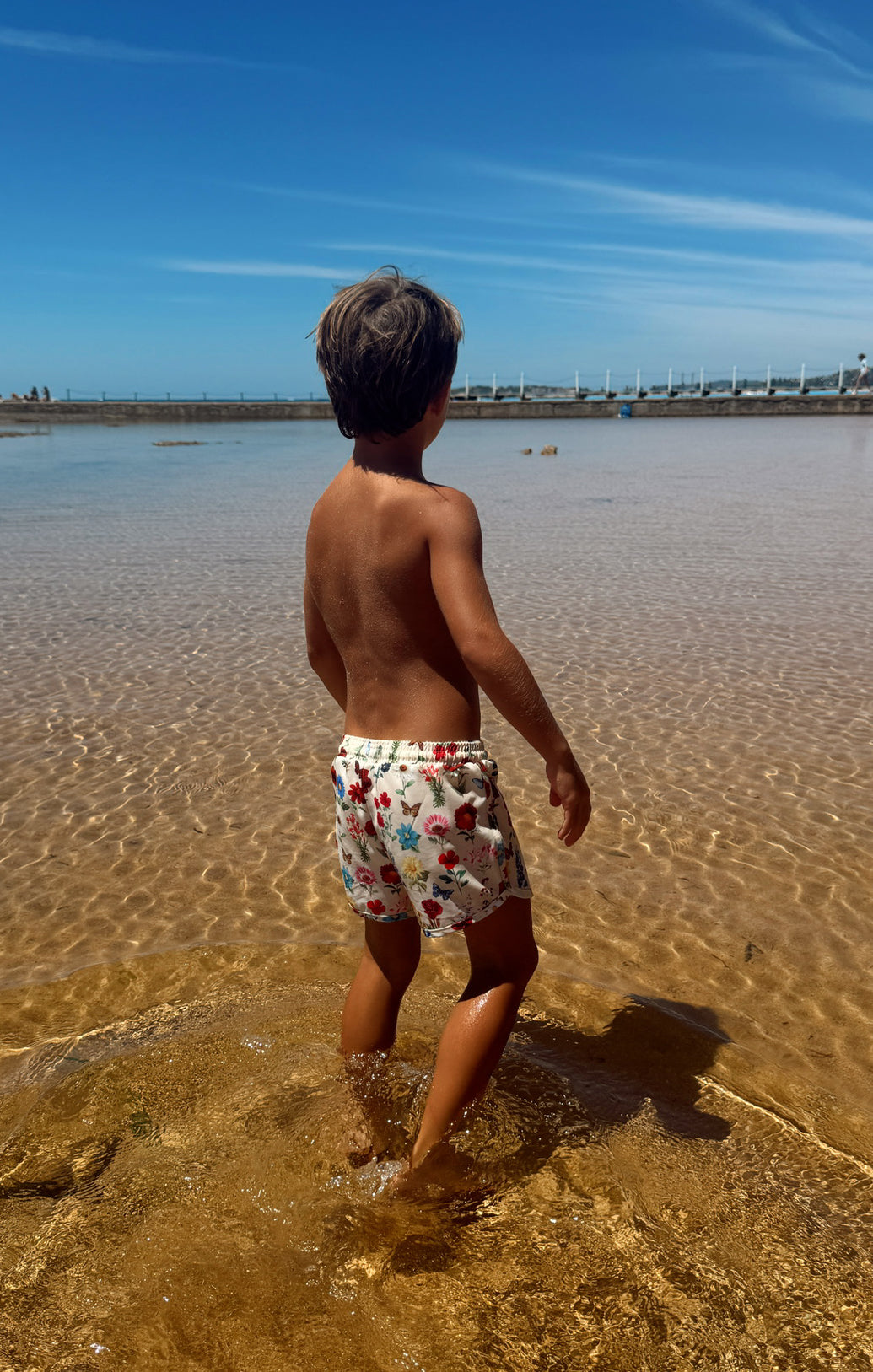 Little Beach Bum Trunks ~ French Floral