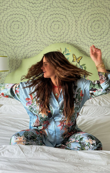 Overslept PJ Set ~ Wild Jungle Mirage Silky