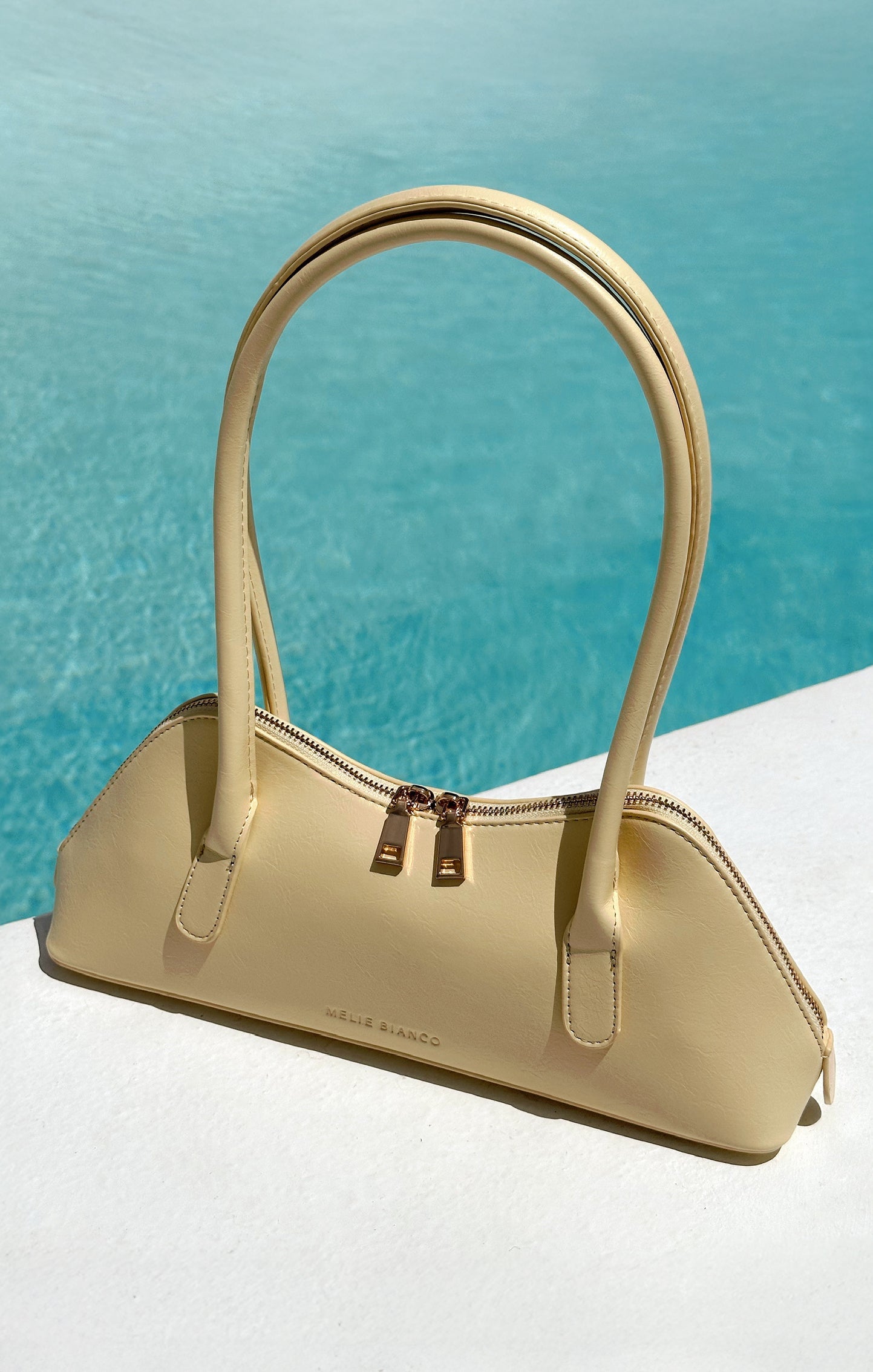 Melie Bianco Dakota Shoulder Bag ~ Pale Yellow