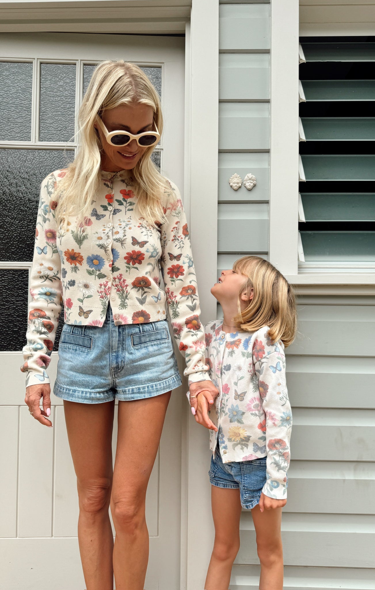 Little Cafe Cardigan ~ French Floral Knit