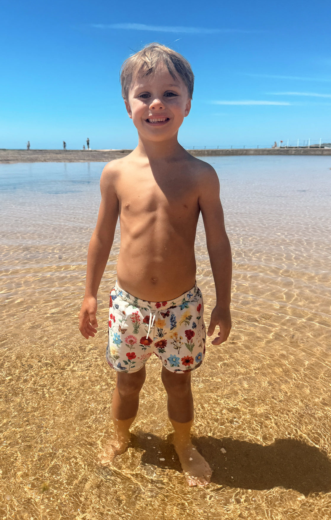 Little Beach Bum Trunks ~ French Floral