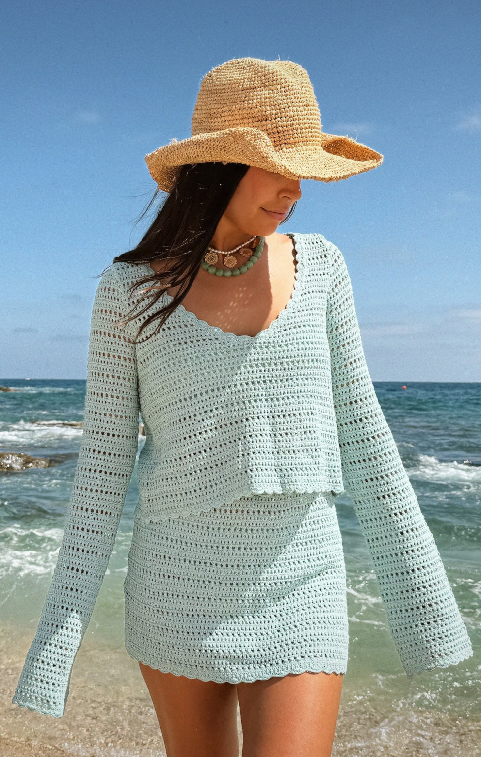 Offshore Top ~ Jelly Mint Crochet