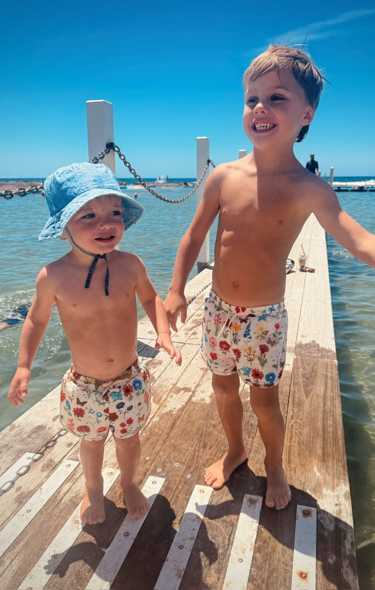 Little Beach Bum Trunks ~ French Floral