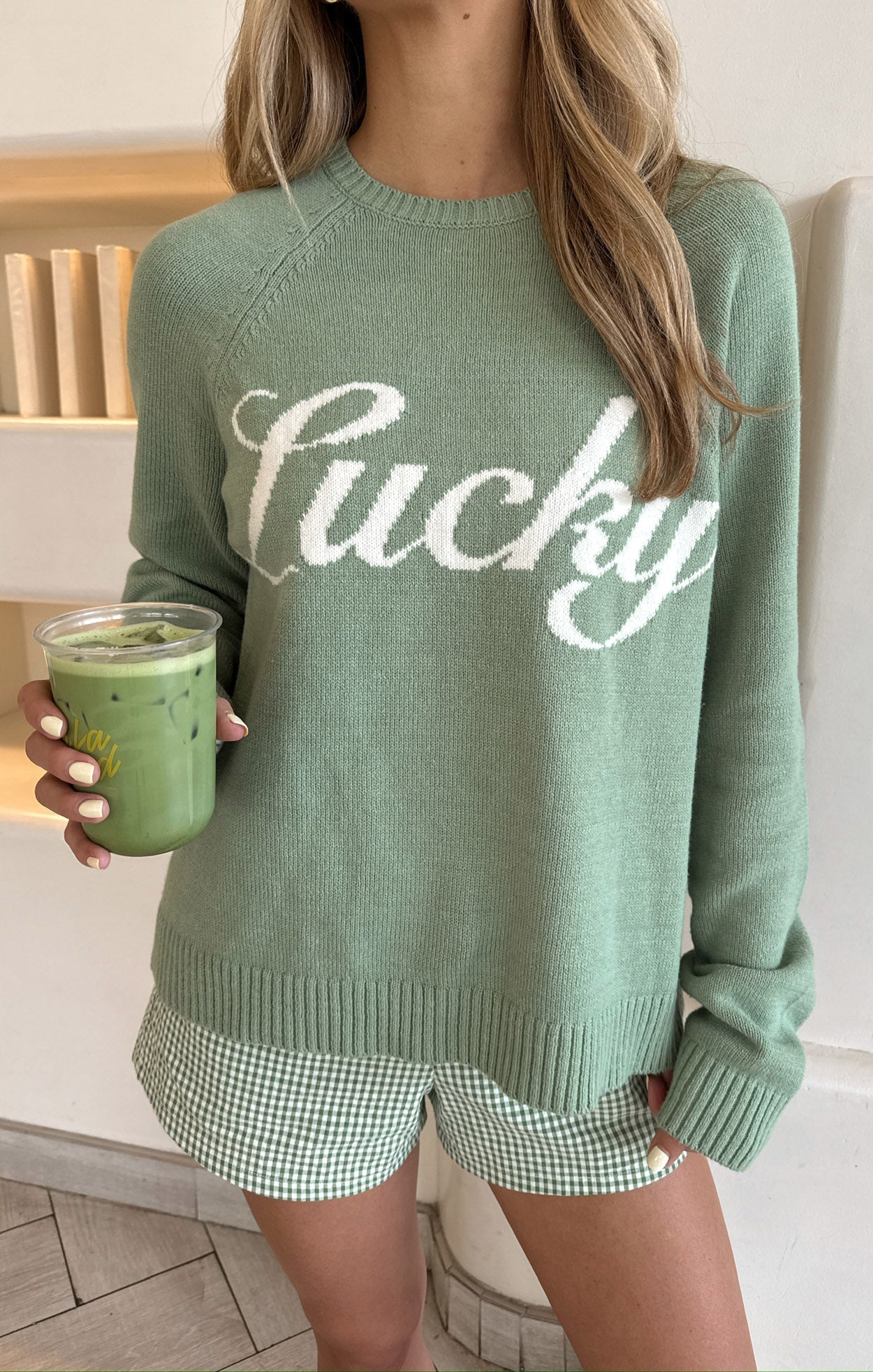 Off Duty Sweater ~ Lucky Graphic Knit