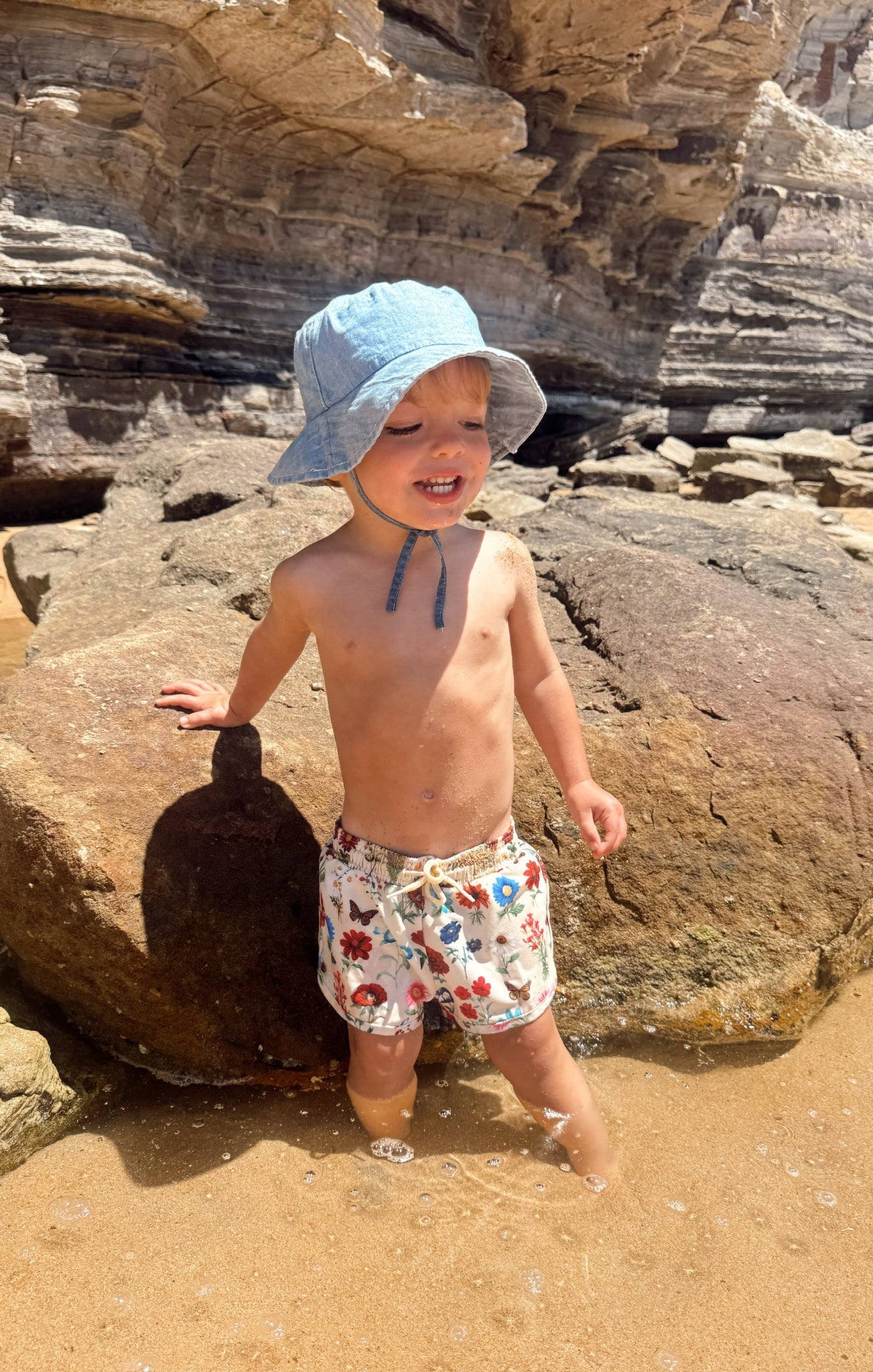 Little Beach Bum Trunks ~ French Floral