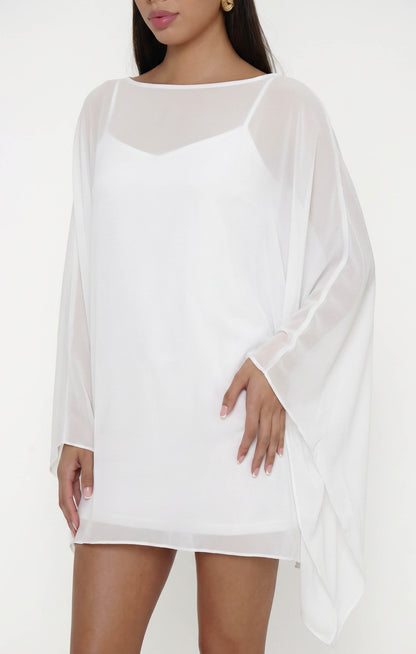 Olsen Mini Dress ~ Wedding Cake Chiffon