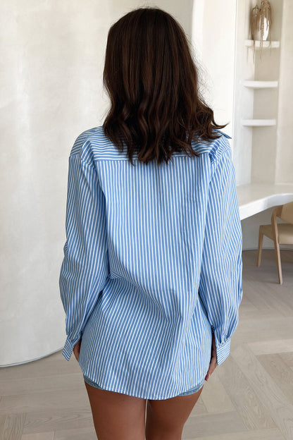 Boston Shirt - Blue Pinstripe