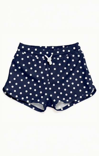 Little Beach Bum Trunks ~ Navy Polka Dot