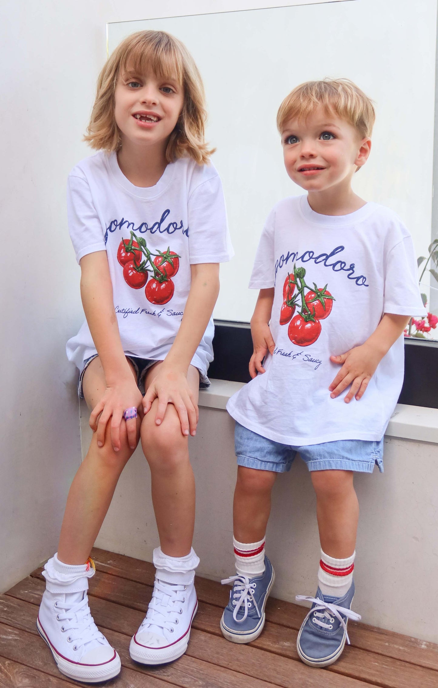 Little Travis Tee ~ Pomodoro Graphic