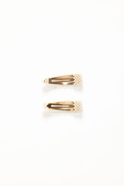 Carmen Hair Clip Set - Pearl