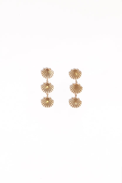 Coral Earrings - Gold