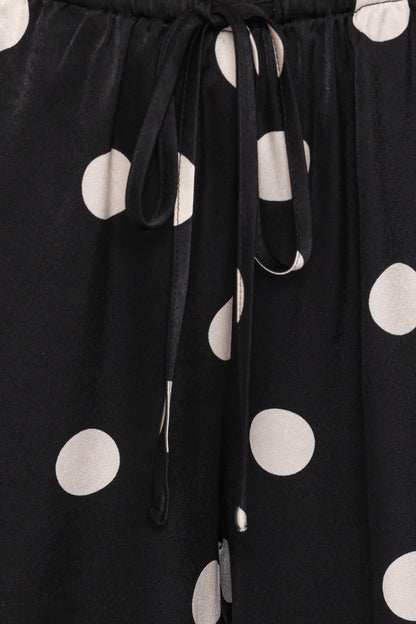 Belinda Drawstring Pant - Black/Cream