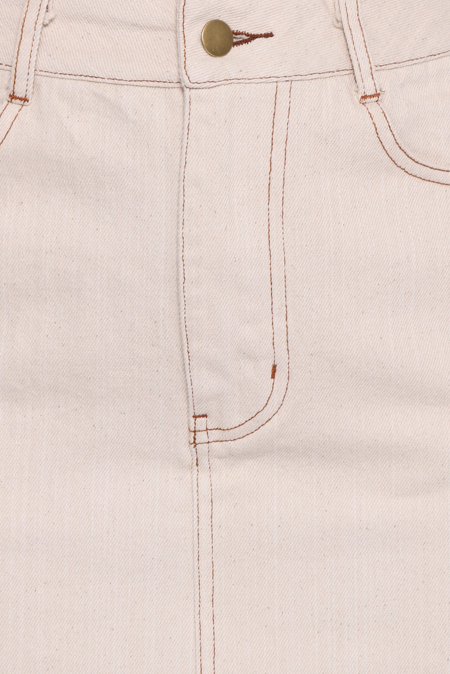 Dana Denim Midi Skirt - Bone