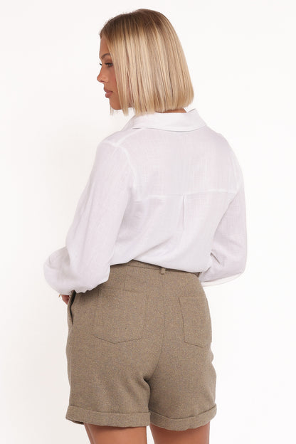Denise Tailored Shorts - Taupe