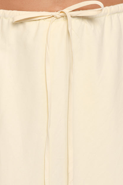 Elena Cotton Maxi Skirt - Butter Yellow
