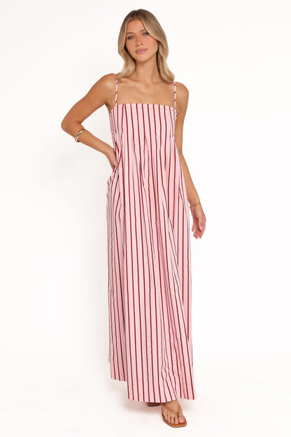 Arletta Maxi Dress - Pink Stripe