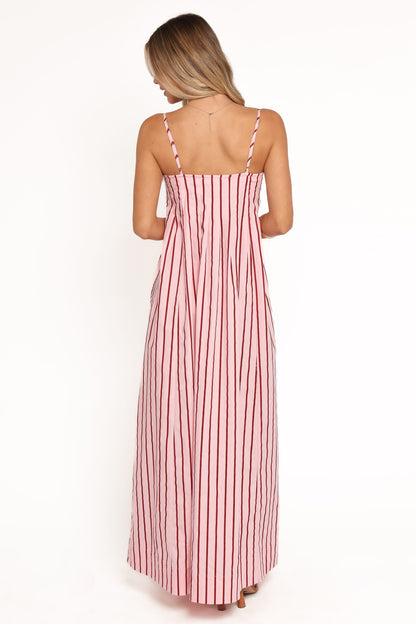 Arletta Maxi Dress - Pink Stripe