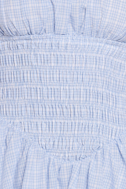 Ayla Mini Dress - Blue Gingham