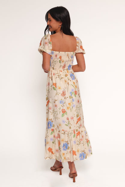 Cecelia Puff Sleeve Maxi Dress - Floral