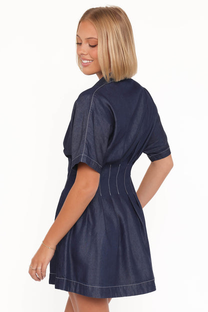 Davine Mini Dress - Blue