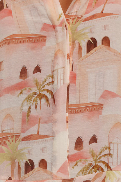 Cowper Romper - Tan Print