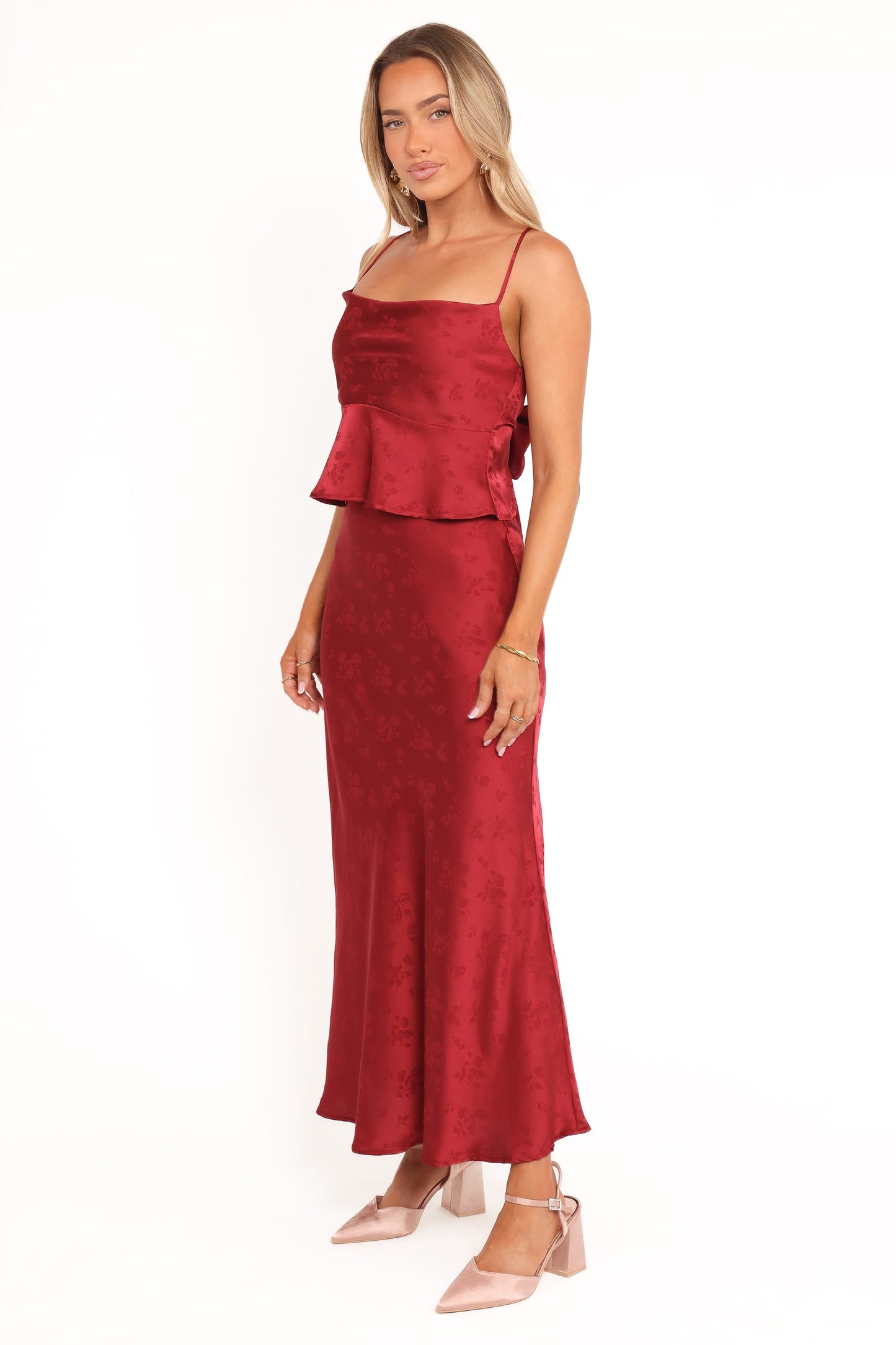 Belle Two Piece Set - Burgundy