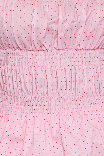 Daisy Skirt Set - Pink Polka Dot