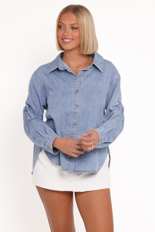 Antonella Denim Shirt - Denim Blue