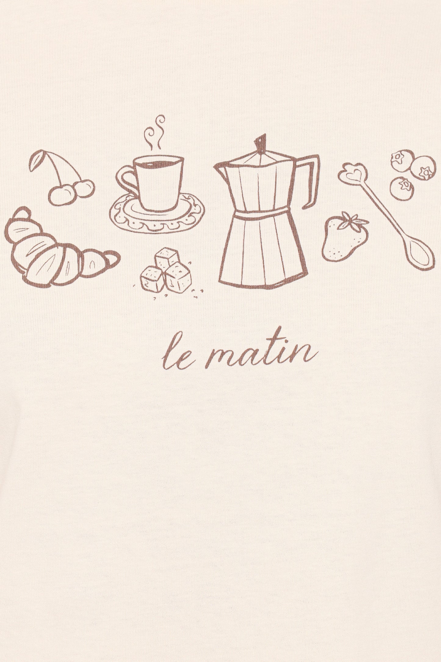 Camelia Graphic Tee - Cream