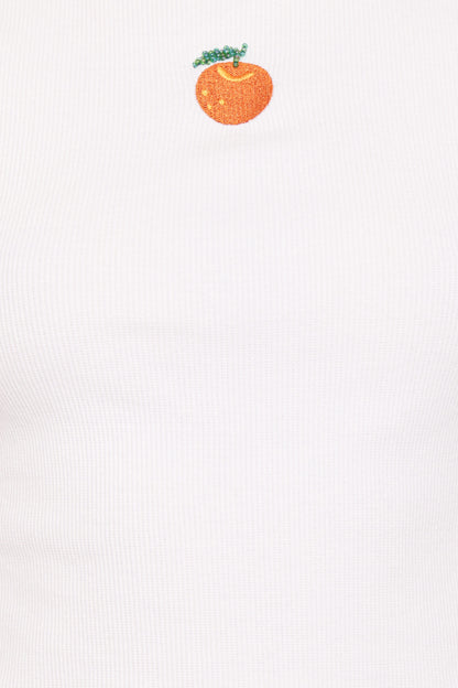 Celestine Graphic Tank - White