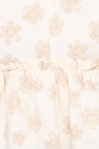 Cielo Top - Sand Beige Floral