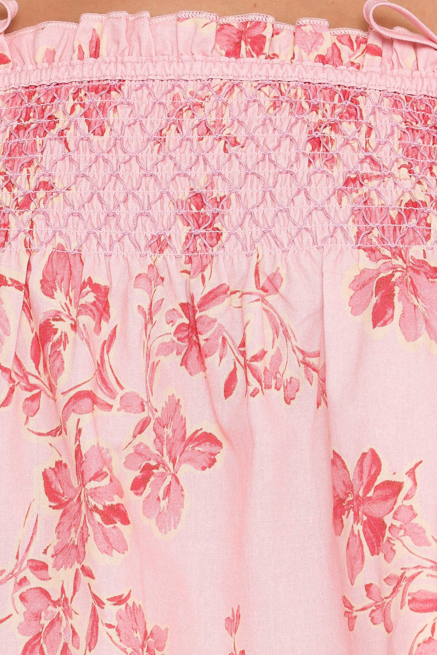 Cosima Baby Doll Top - Rose Pink Floral