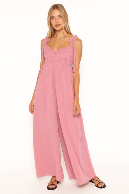 Andie Tie Jumpsuit - Rose Pink