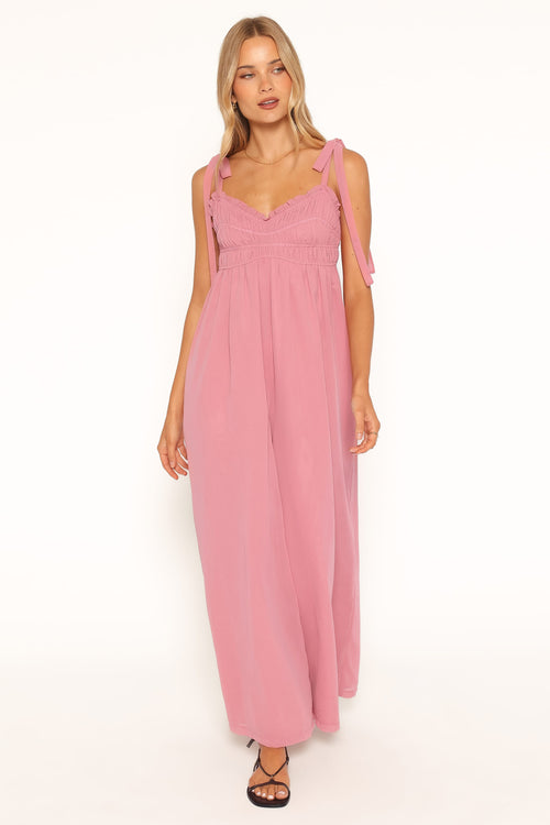 Andie Tie Jumpsuit - Rose Pink