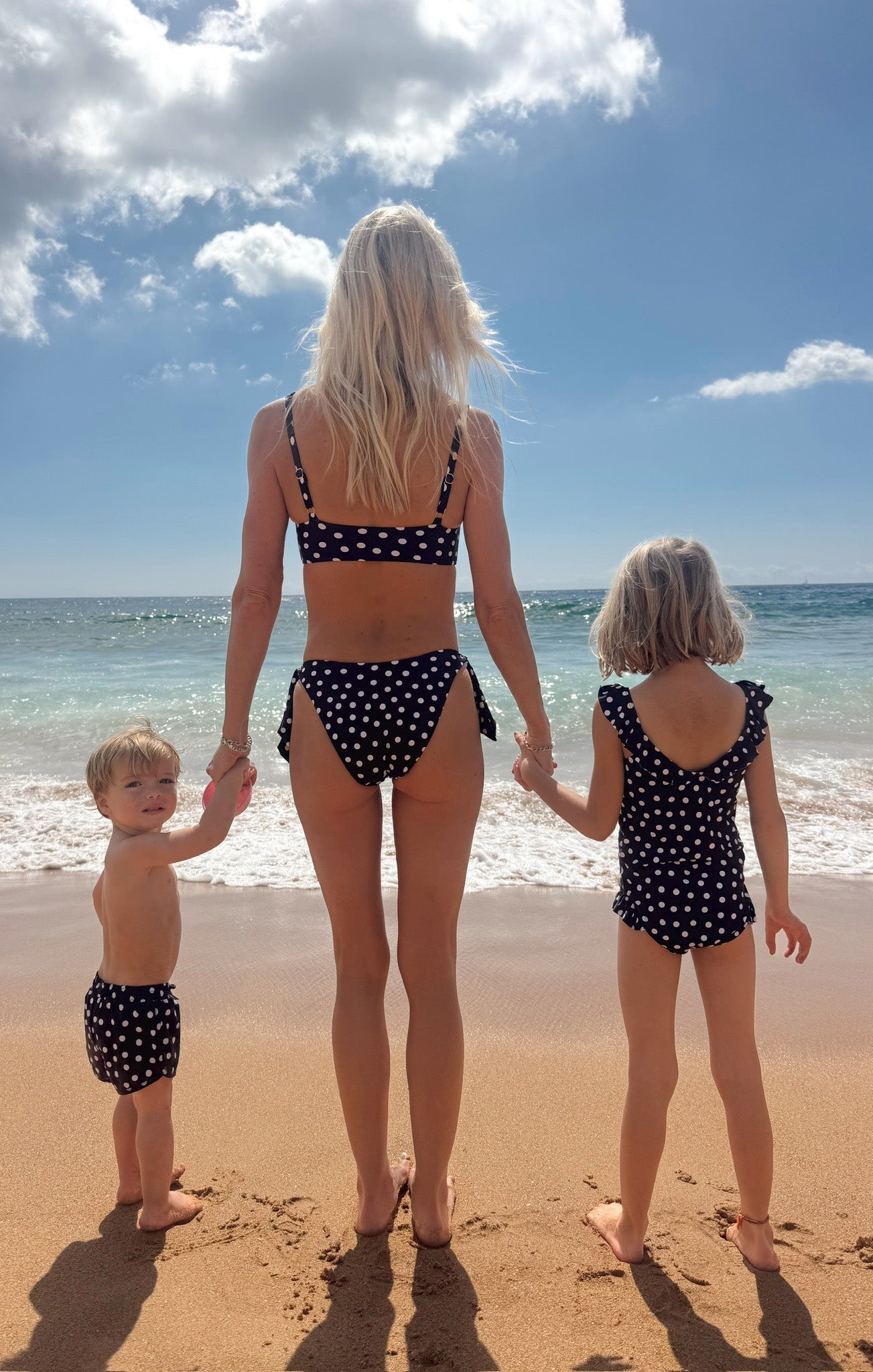 Madeline One Piece ~ Navy Polka Dot